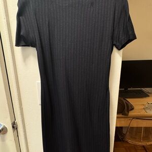 Theory Charcoal Long Sleeve Dress